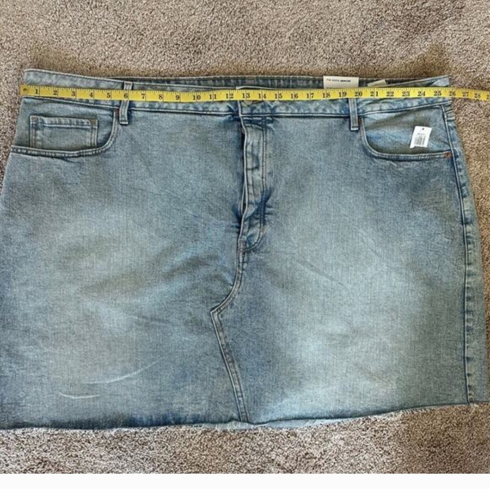NEW Old Navy Denim Mini Skirt High Rise Secret Slimming Pockets Plus Size 28 - Picture 13 of 13